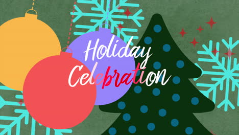 Holiday-Celebration-with-colorful-bells-on-and-Christmas-tree-on-cartoon-texture