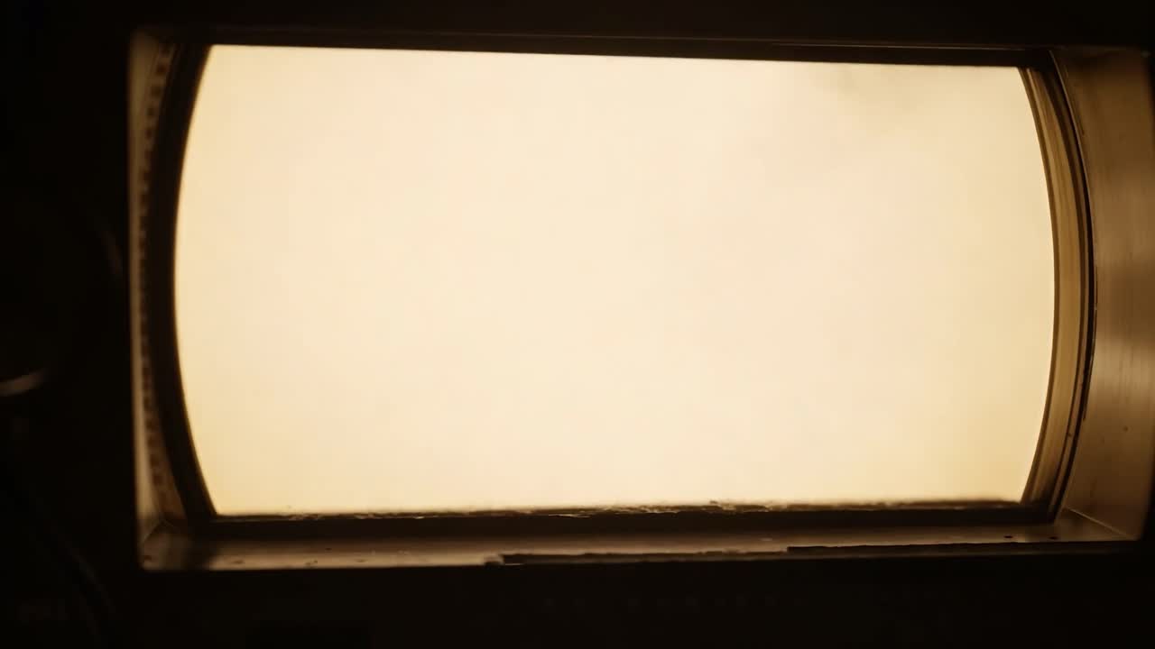 오래된 필름 카메라 스크린의 클로즈업