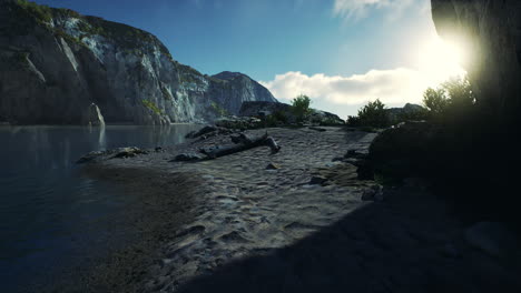 atlantic beach and rocky cliffs
