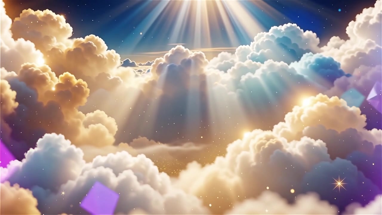 Christian Heavenly Light Worship Background