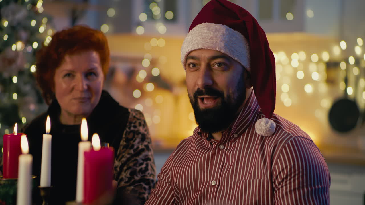 Cena familiar de Navidad