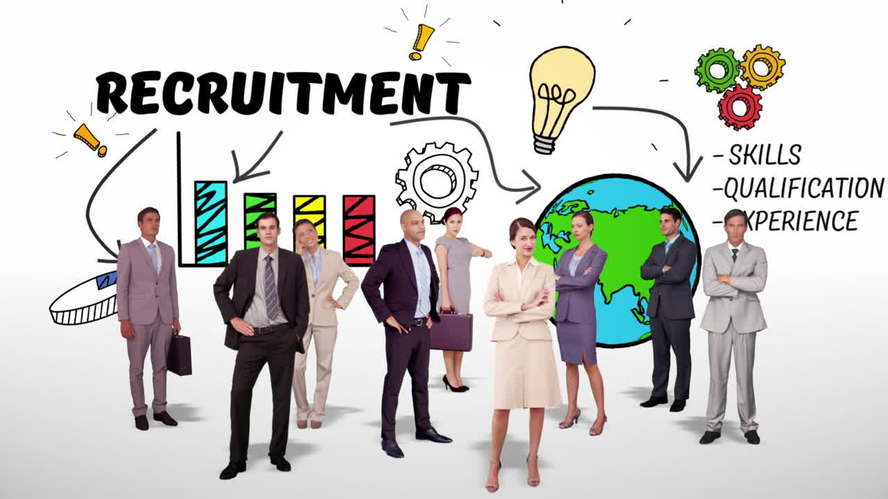 Business team standing against brainstorm