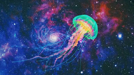 a jellyfish in space