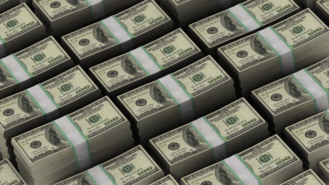 Stacks of Hundred Dollar Bills