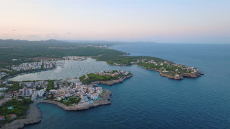 aerial view of a coastal town in the mediterranean