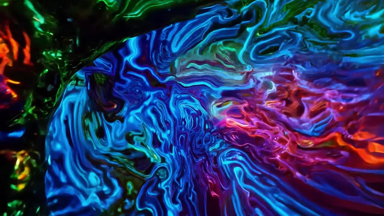 arte de neón líquido psicodélico abstracto