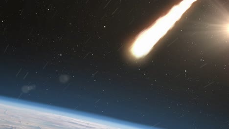 meteor entering earth's atmosphere