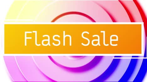 Animation-of-flash-sale-text-over-moving-colourful-background