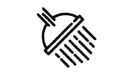 bath icon animation footage & alpha channel