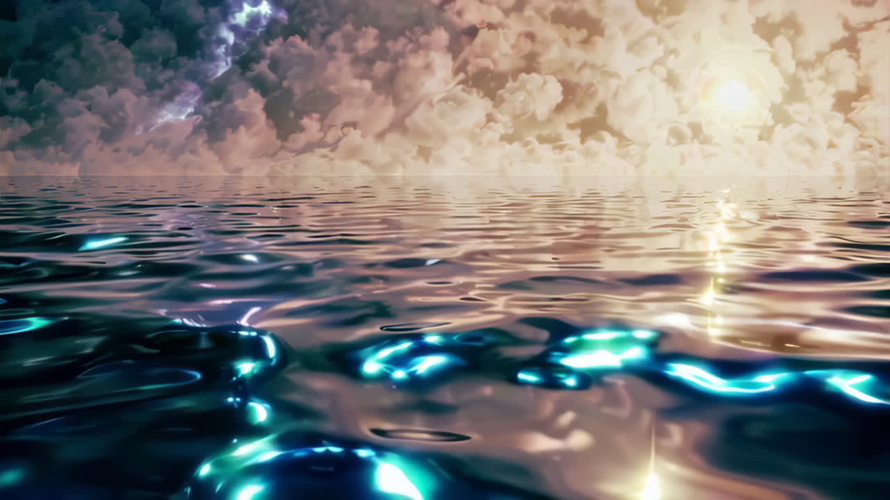 Epic Seascape with Dramatic Clouds and Golden Light