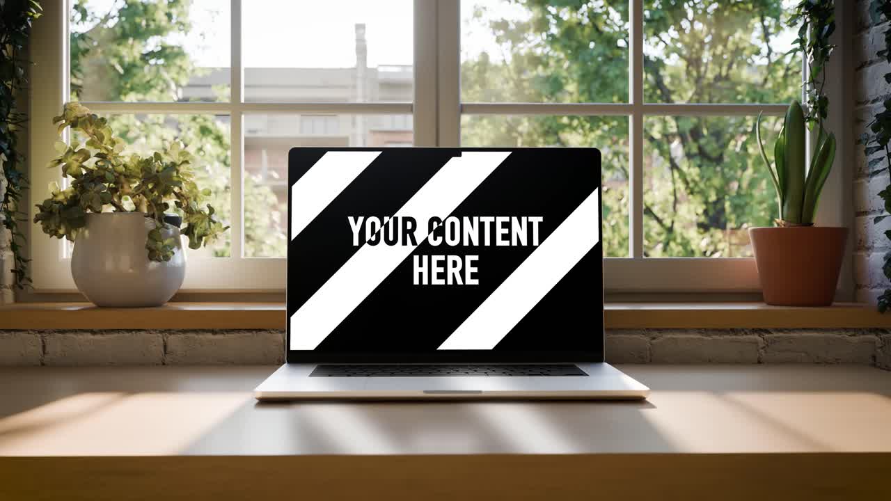 Laptop Screen Mockup – Smooth Orbit Camera | After Effects Template