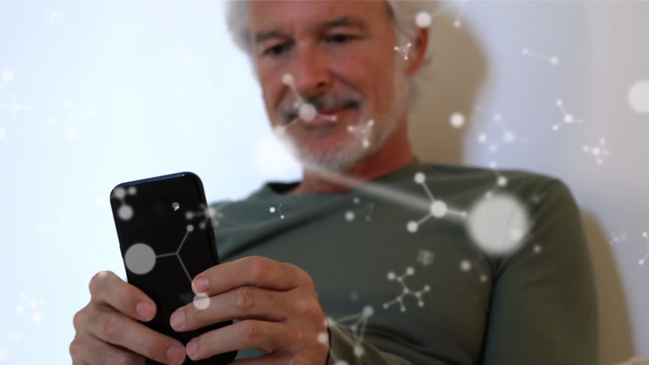 animación de múltiples estructuras en movimiento sobre el hombre utilizando un teléfono inteligente