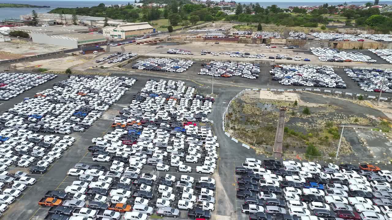 Massive Car Parking Lot at the Port