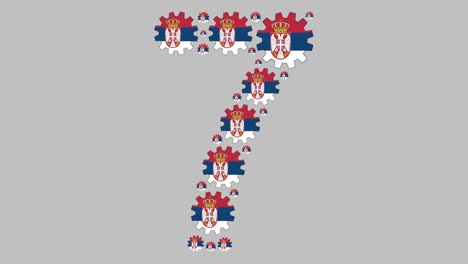 número siete serbio