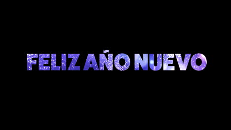 animation of feliz ano nuevo text and fireworks on black background