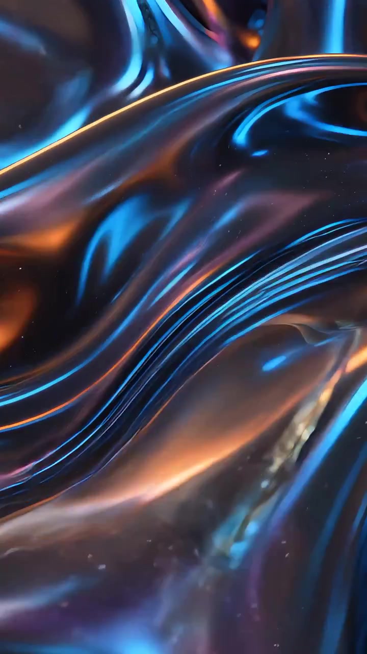 Abstract Metallic Waves Background 4K