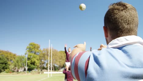 rugby players practicing to defend the ball 4k 4k