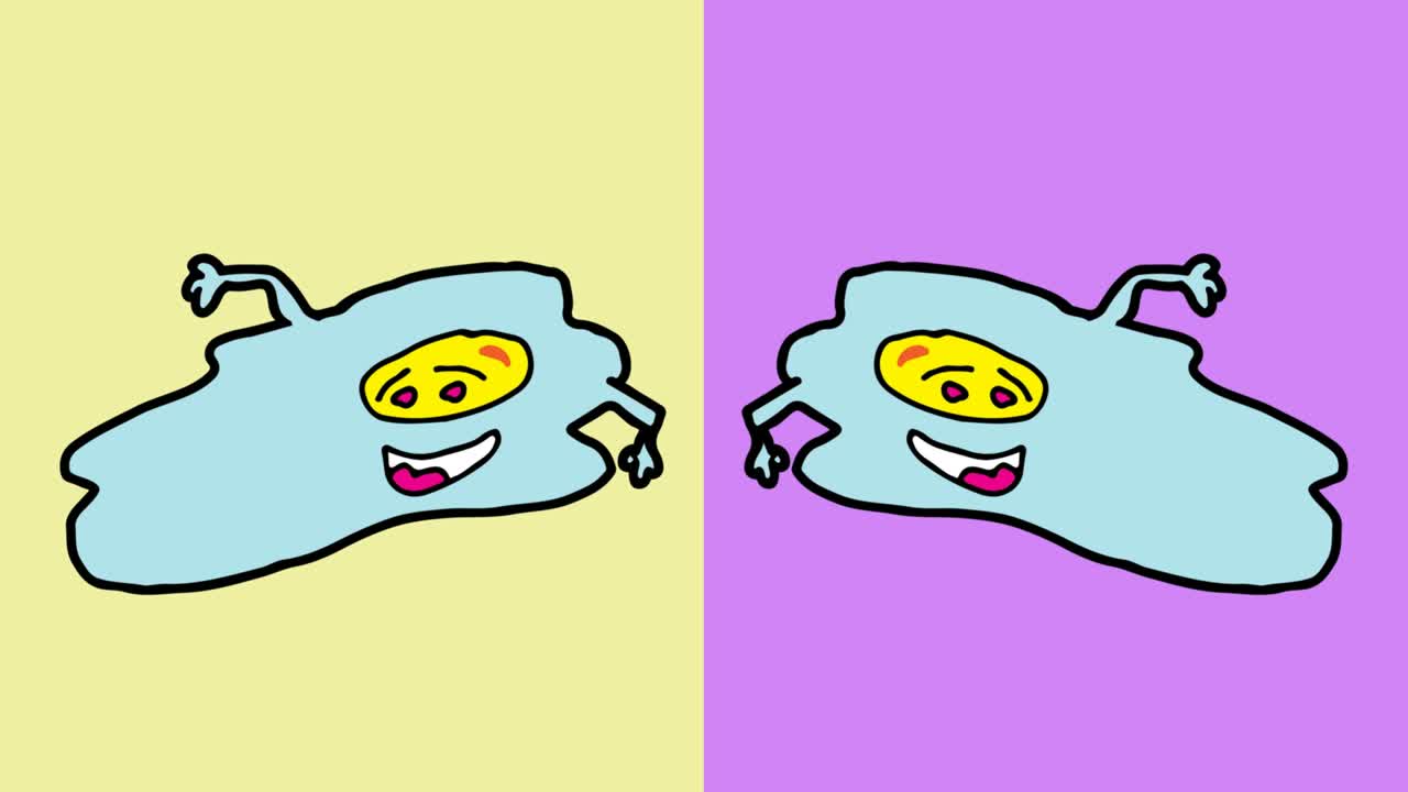 niños dibujando arte pop fondo sin costuras con tema de huevos fritos