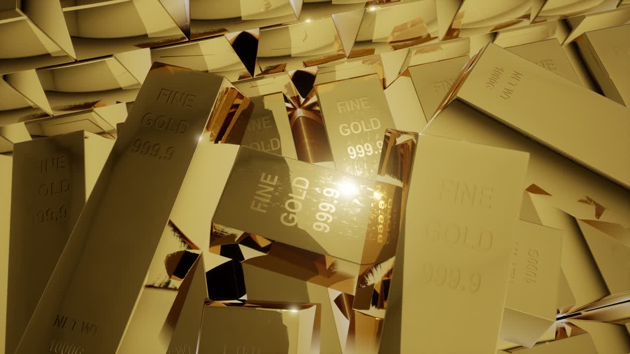 Stack Of Gold Bars And Investment Finance Business, Financial Concepts, 3D Rendering
