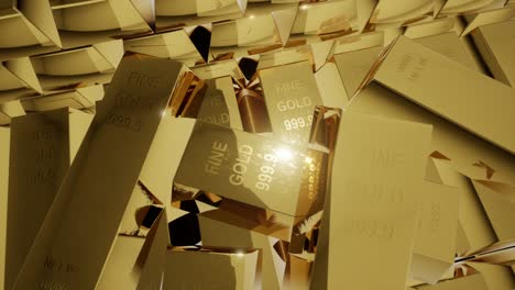 stack of gold bars and investment finance business, financial concepts, 3d rendering