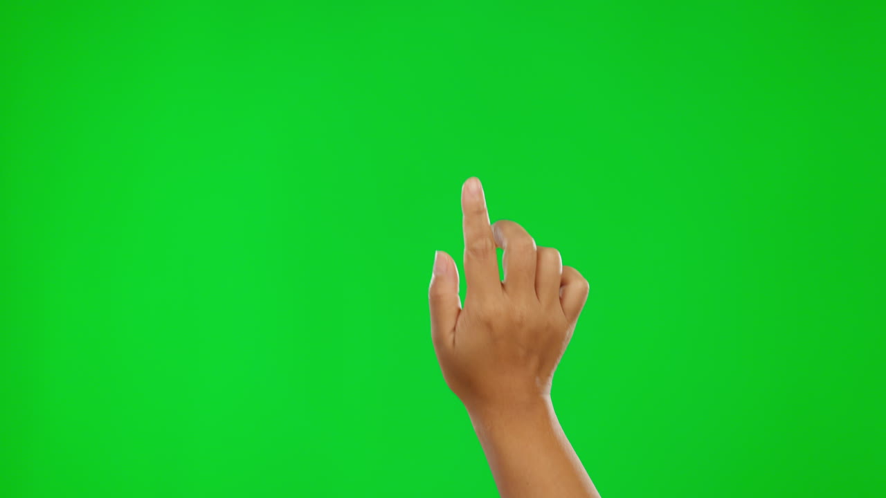 녹색 화면, 사용자의 손