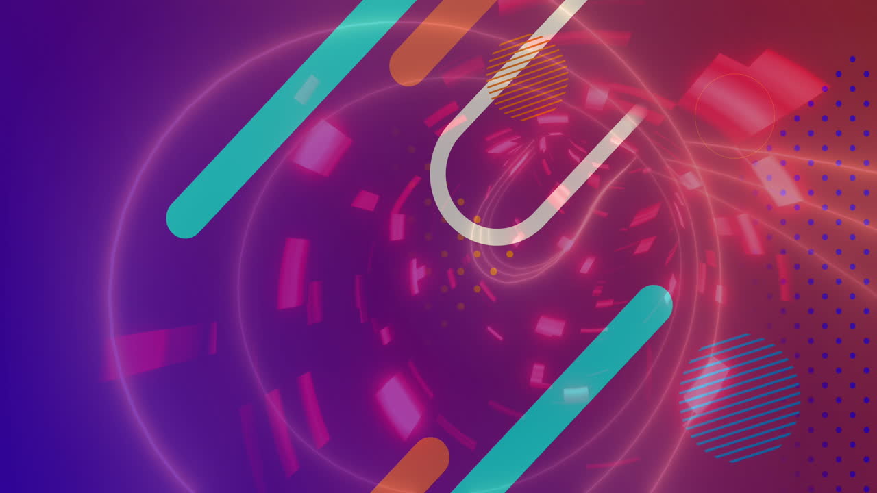 animación de líneas sobre túnel digital