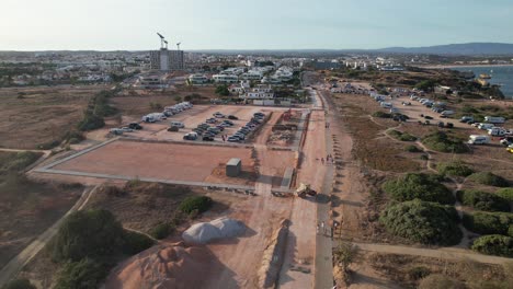 Aerial-view-of-Ponta-da-Piedade-rock-formations-in-Lagos,-Portugal