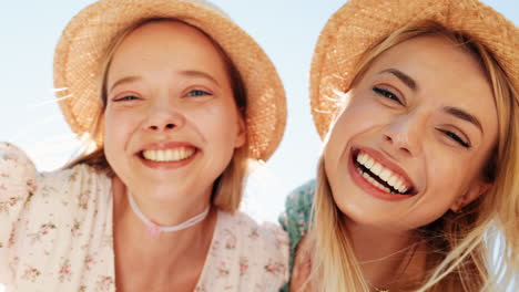 happy friends enjoying the summer day