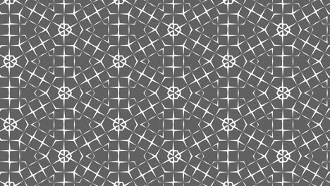 graphic pattern in black and white with stroboscopic and hypnotic effect, while increasing in size and then reducing it.