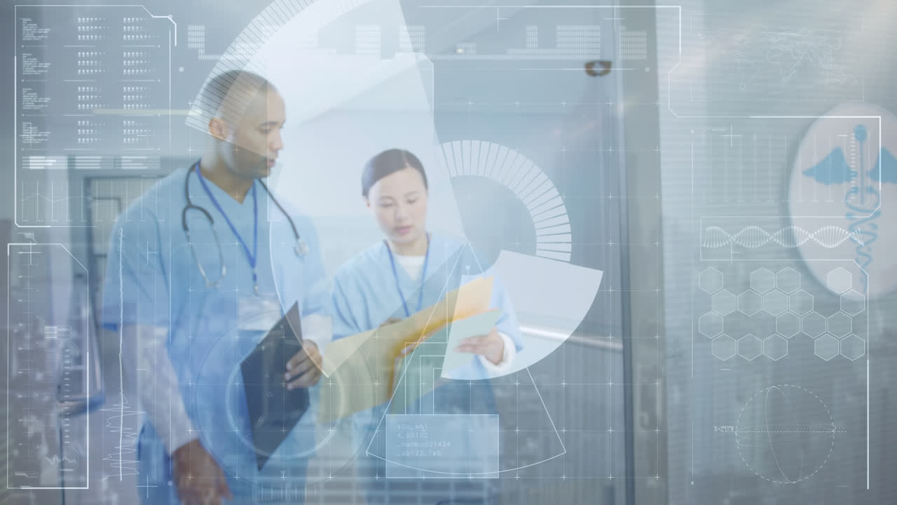 다양한 의사들이 이야기하는 데이터 처리의 애니메이션