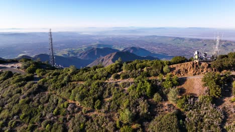 aerial view revealing east bay area from mount diablo state park