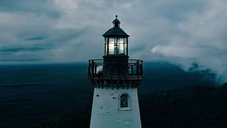 lighthouse on a stormy sea