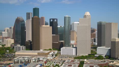 Aerial-of-the-downtown-Houston