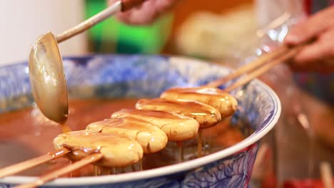 bananas grilled and glazed at bangkok market