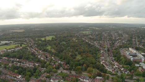 aerial shot over cassiobury park watford