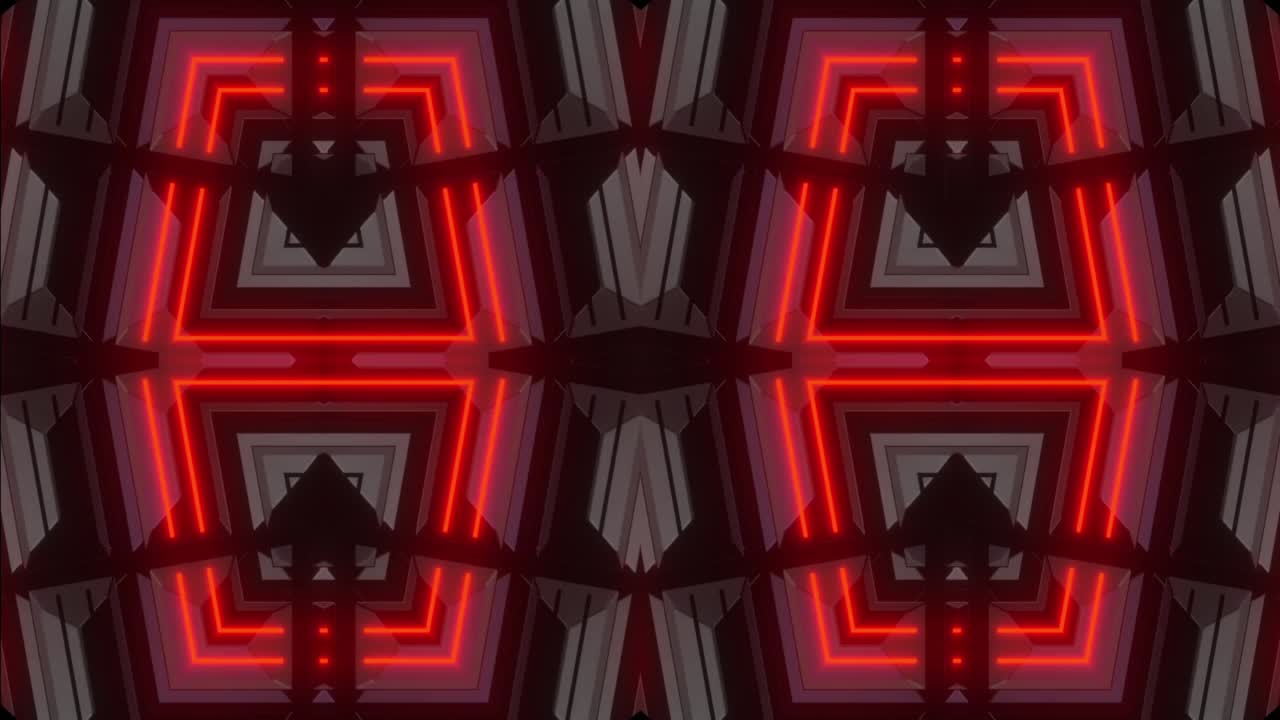 Abstract Geometric Neon Lights Pattern