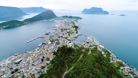 City-of-Alesund-Norway-Aerial-footage