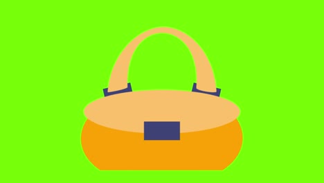 animation of a bag on a green screen