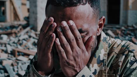 a soldier's grief in a war zone