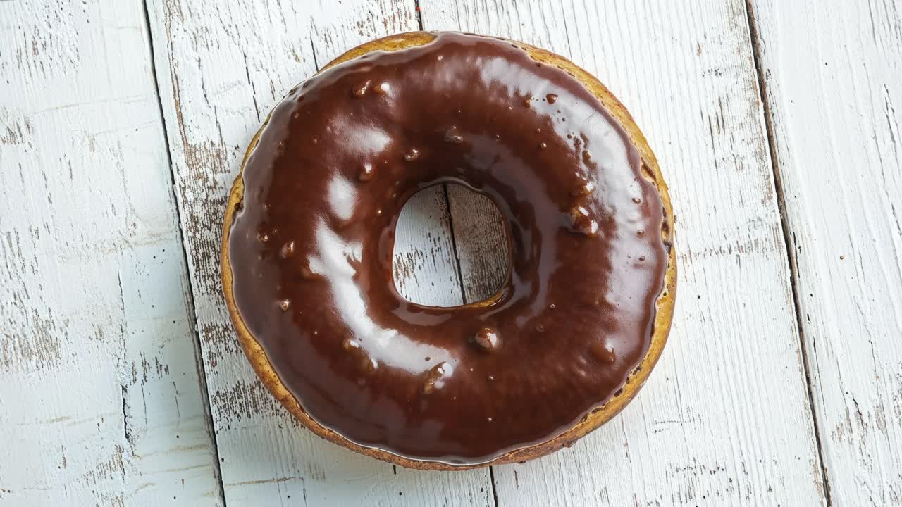 rosquilla con glaseado de chocolate