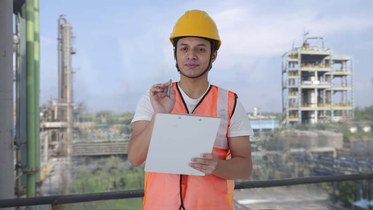 trabajadores de construcción indios felices escribiendo notas