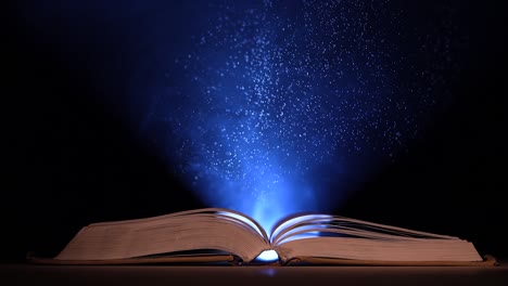 glowing open book