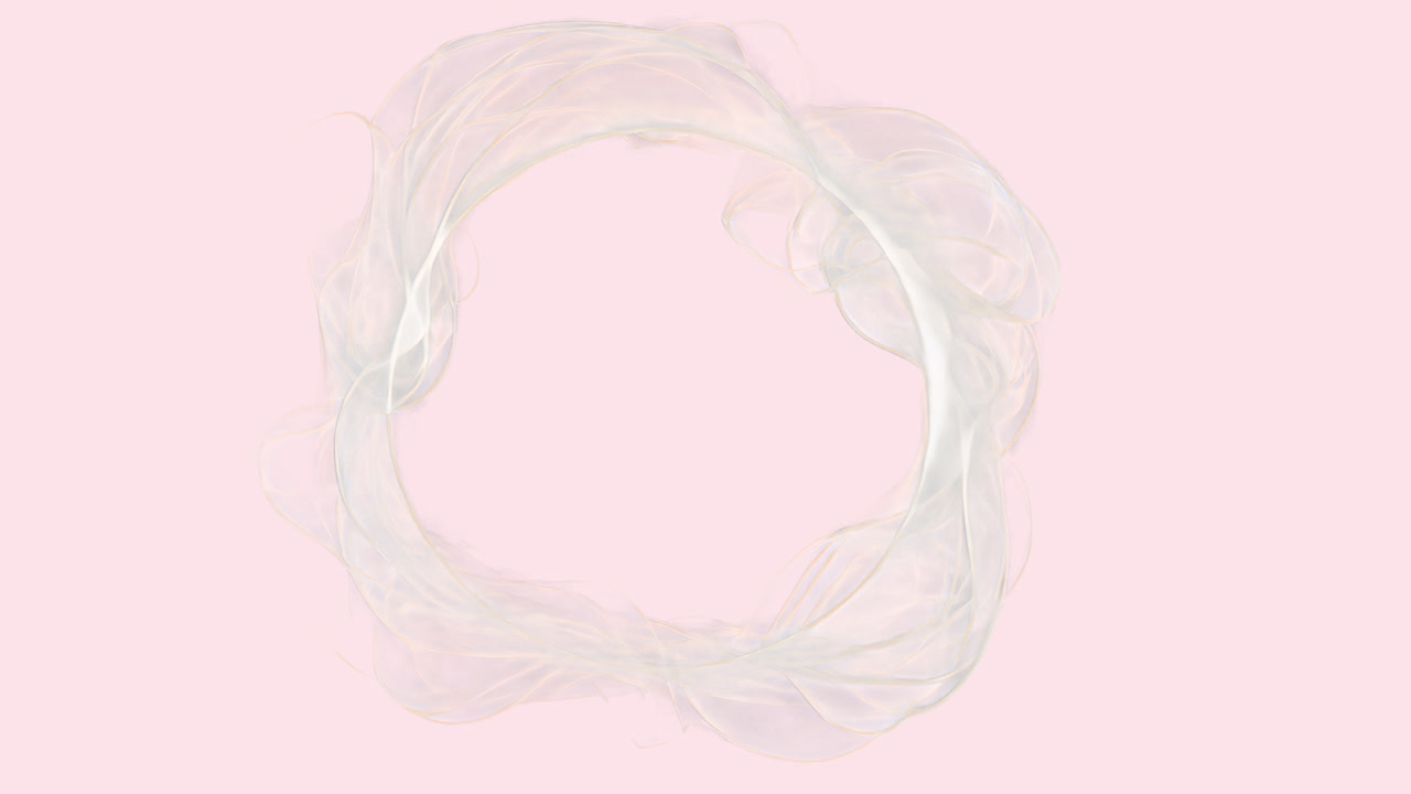 Ethereal smoke circle art animated overlay, transparent 4K video, alpha channel, ProRes 4444