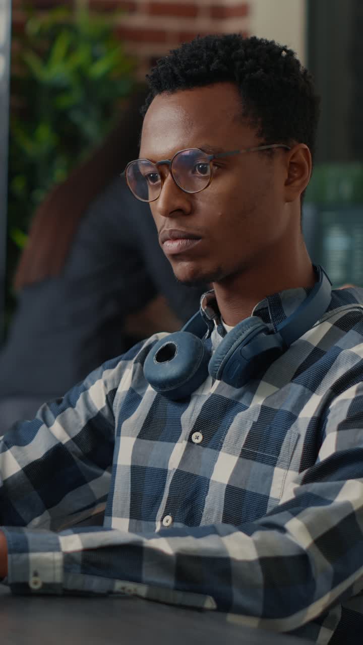 Man working at computer