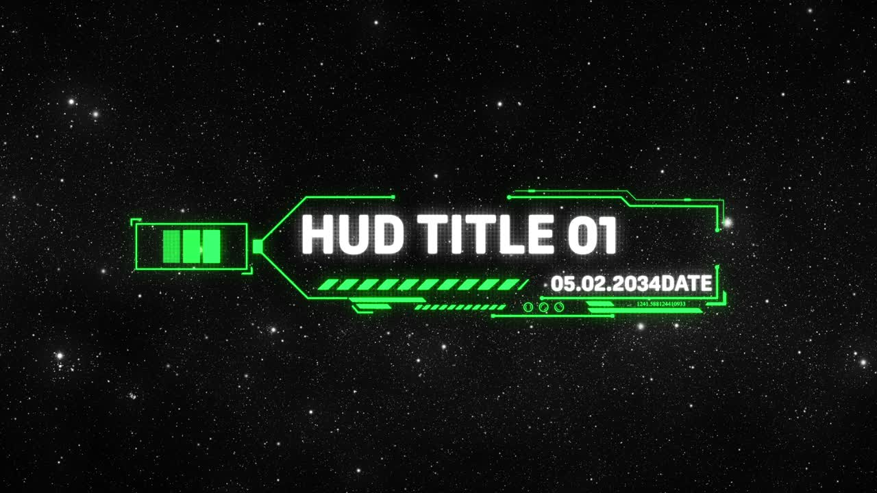 Futuristic HUD Title Graphics