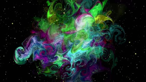 animación abstractamente colorida, fondo líquido multicolor, hermosa película de pintura digital, película de fondo abstracta.