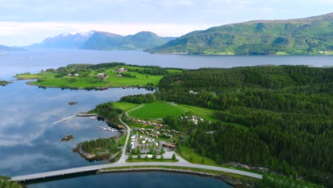 aerial footage beautiful nature norway.