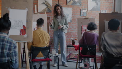 art class in progress
