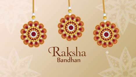 raksha bandhan celebration lettering with decoration hanging