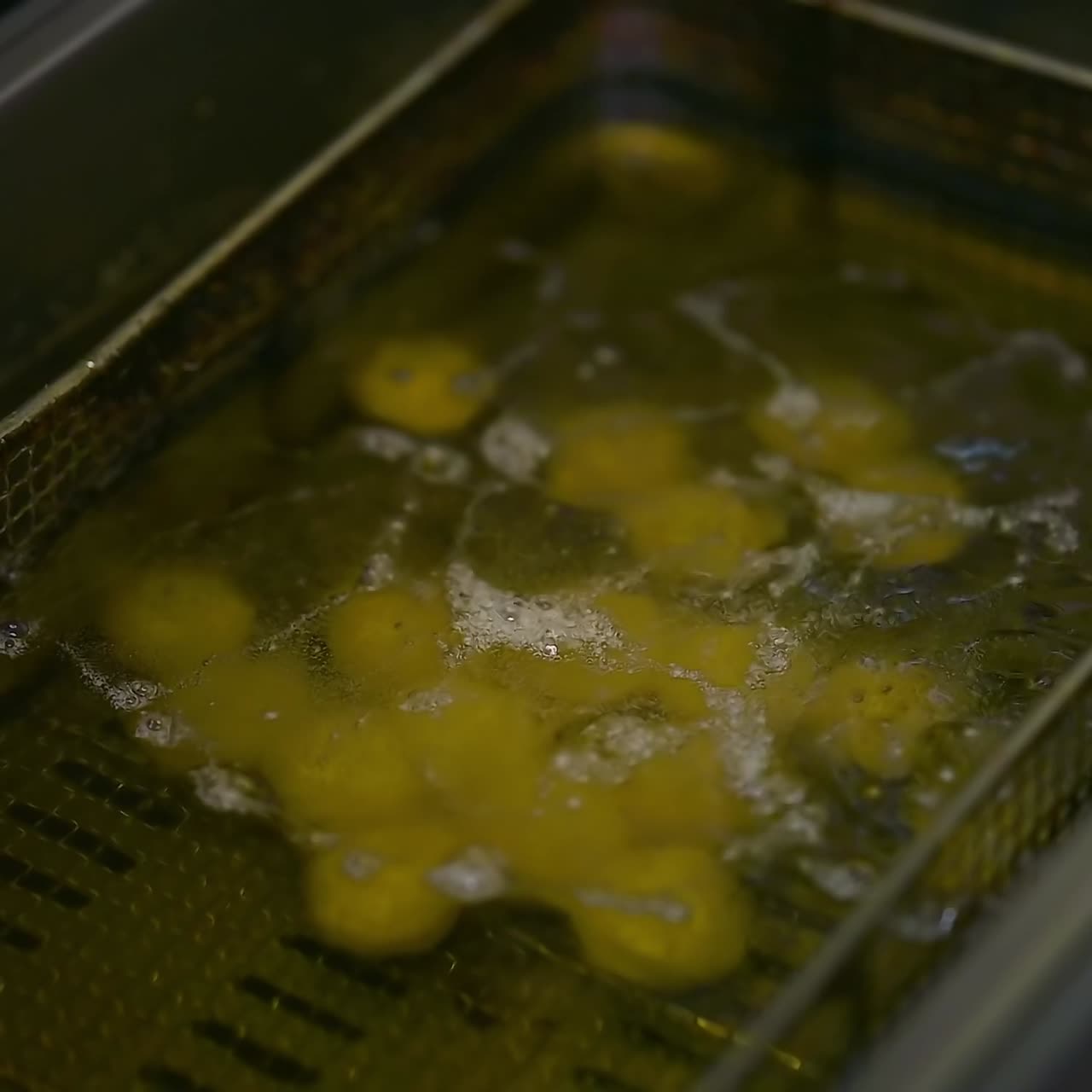 Restaurant food cooking in kitchen